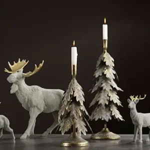 Žvakidė „Antikvariniai ąžuolo lapai“