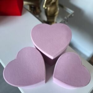 Dėžutė veliūrinė 3dalių  "Širdelė"