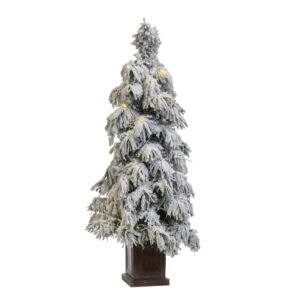 Dirbtinė kalėdinė pušis su LED lemputėmis, 122 cm