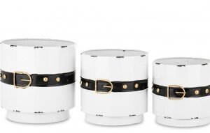 Kalėdiniai metaliniai vazonai